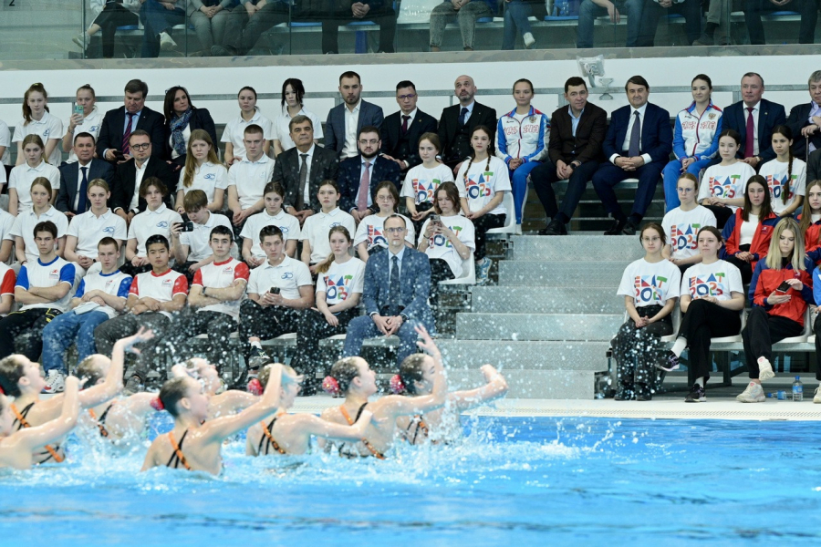 Состоялось открытие крупнейшего в стране Дворца водных видов спорта